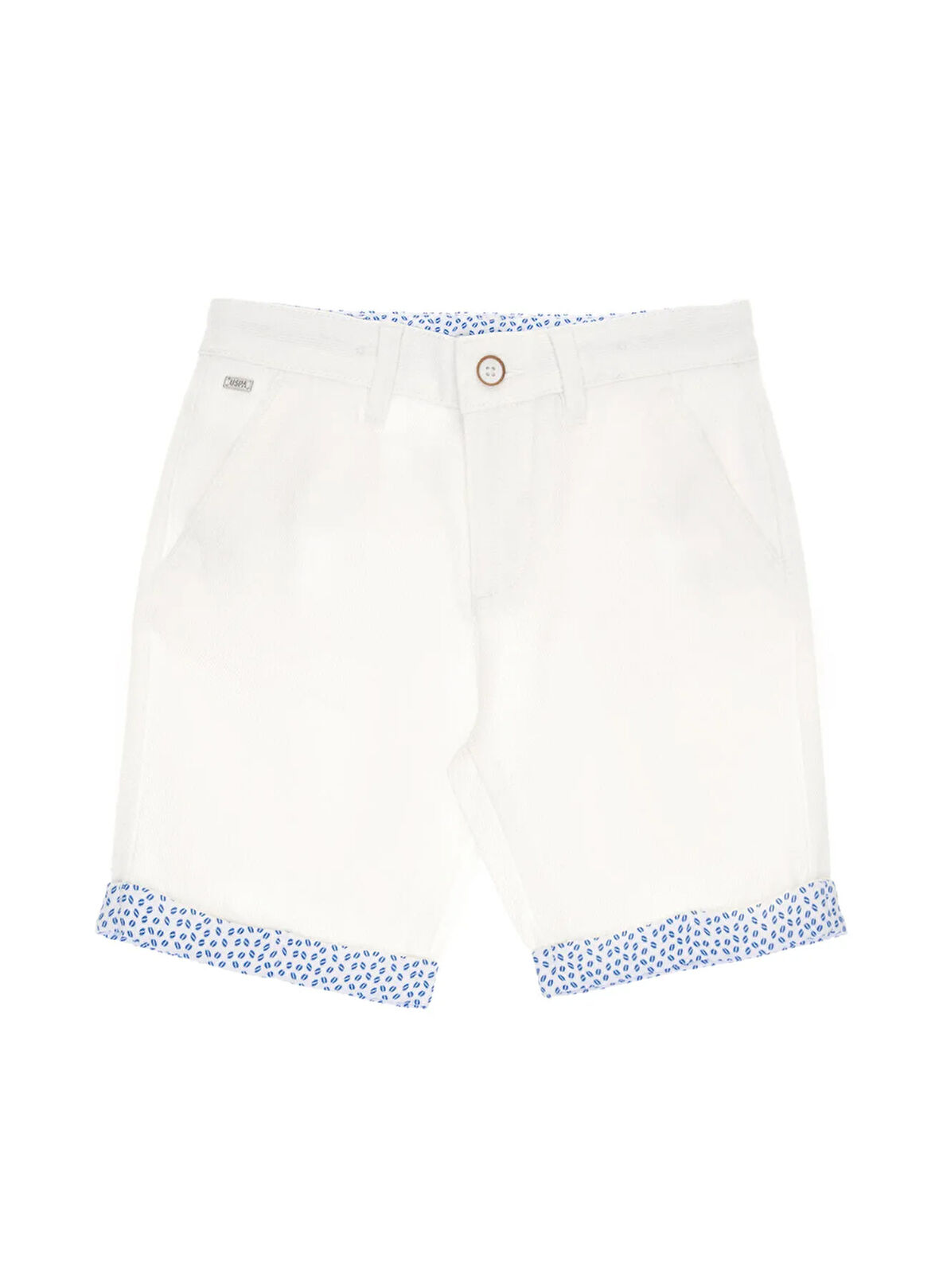 U.S. Polo Assn. Normal Bel Slim Fit Beyaz Erkek Çocuk Şort BERSLEY