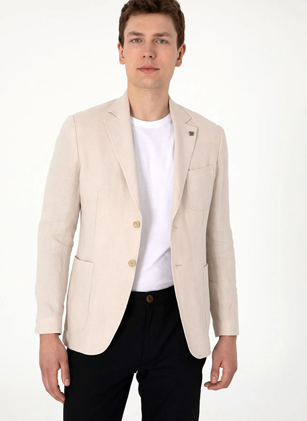 U.S. Polo Assn. Slim Fit Beyaz Erkek Ceket LAYMAN-C