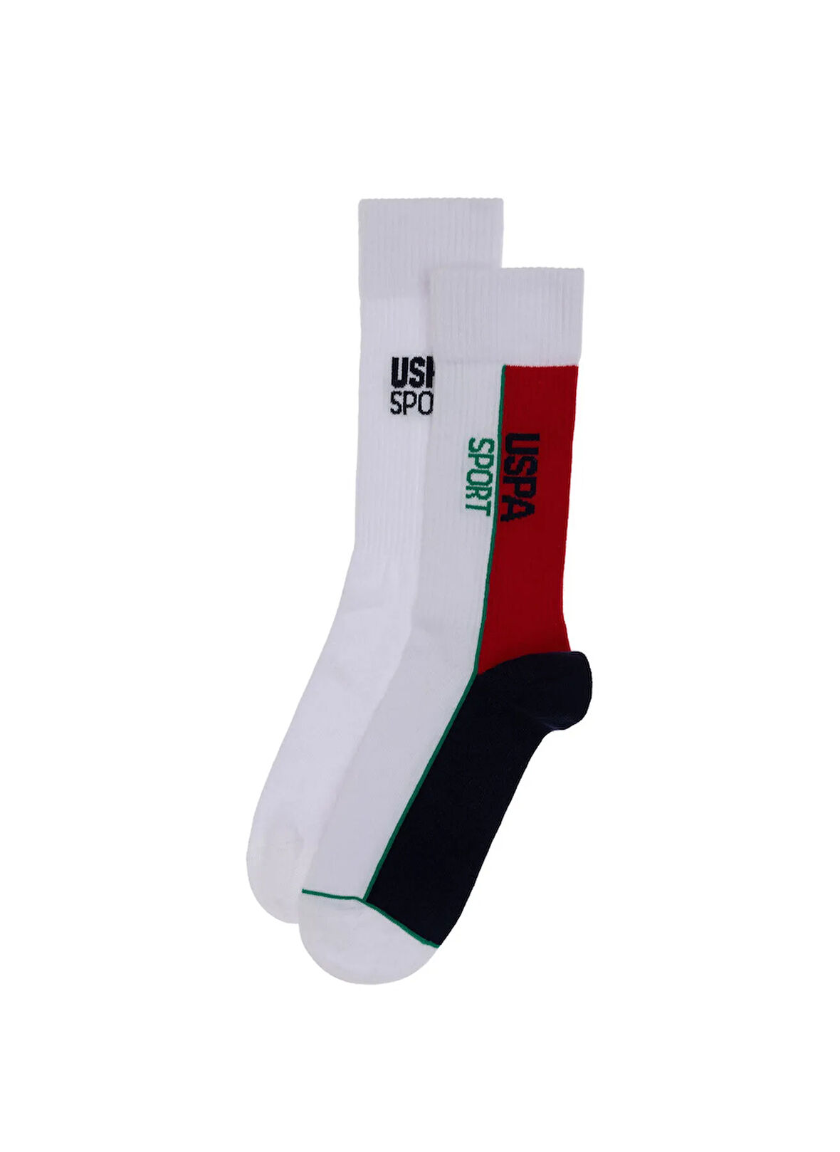 U.S. Polo Assn. Beyaz Erkek Çorap SIPEL 2'LI PAKET