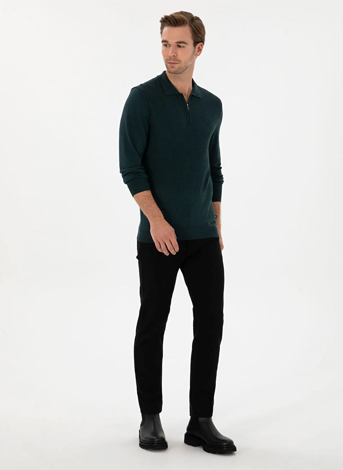 Cacharel Normal Bel Normal Paça Slim Fit Siyah Erkek Denim Pantolon OWENER