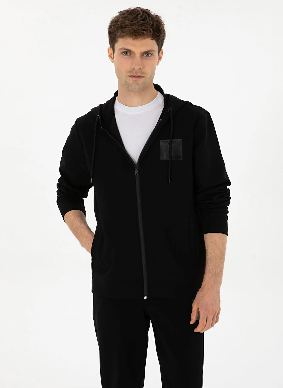 Cacharel Bisiklet Yaka Siyah Erkek Sweatshırt LEFON