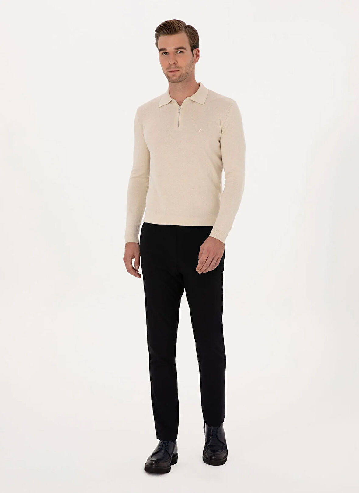 Cacharel Normal Bel Normal Paça Slim Fit Lacivert Erkek Pantolon CESAR