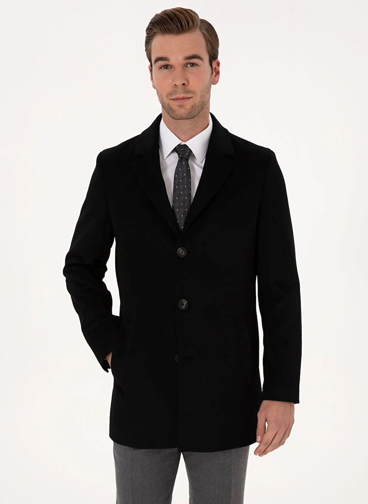 Cacharel Siyah Erkek Palto KERNEL