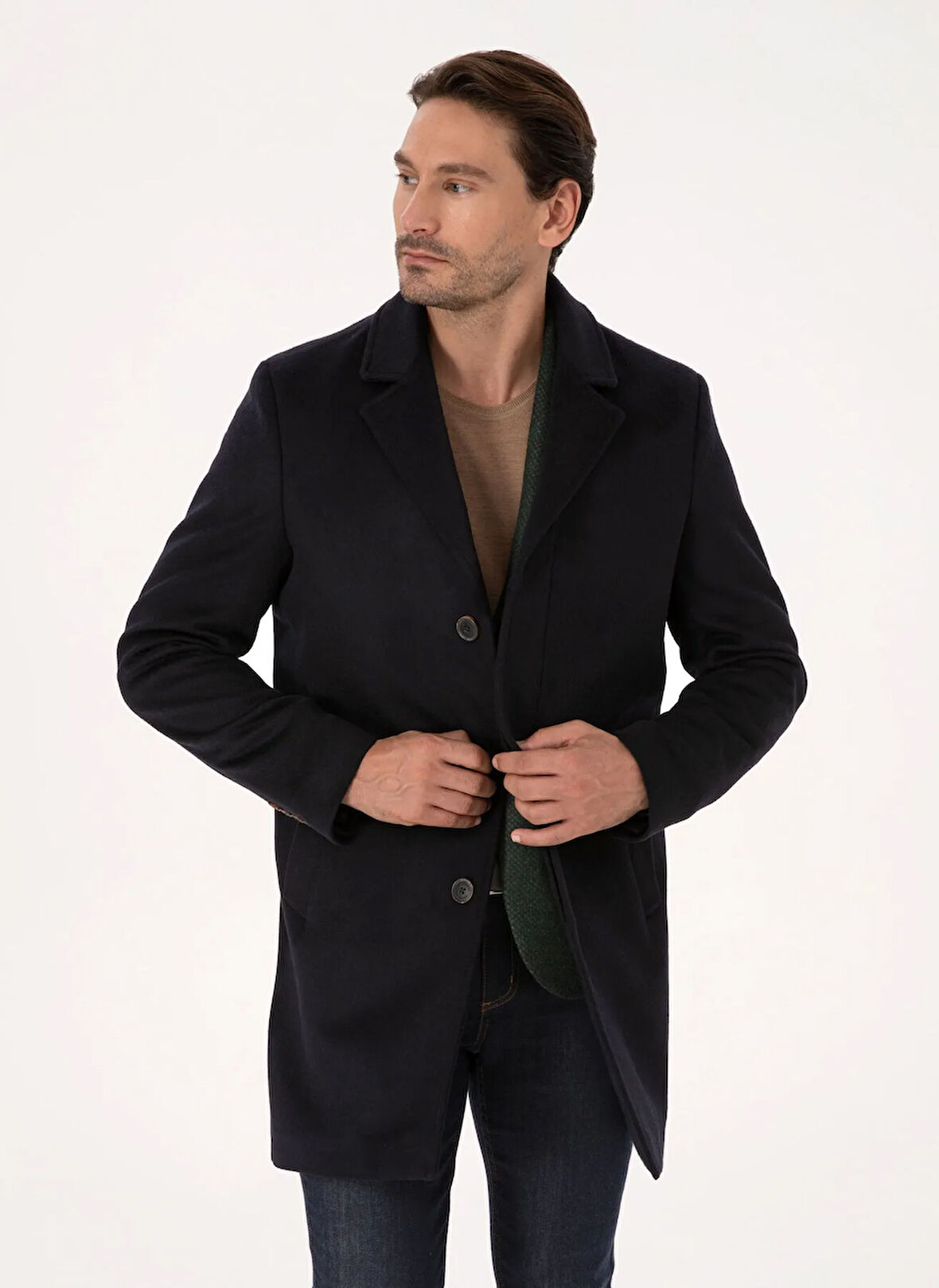 Cacharel Lacivert Erkek Slim Fit Palto PAULO