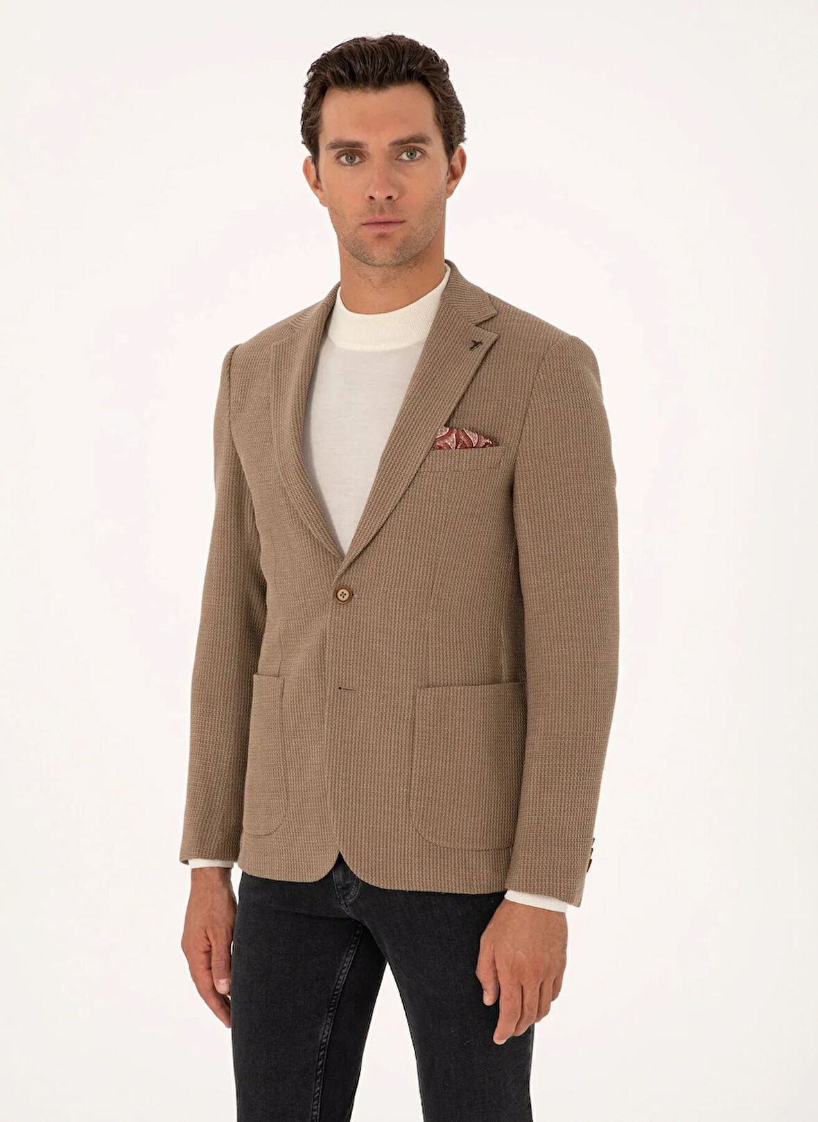 Cacharel Slim Fit Bej Erkek Ceket WARY