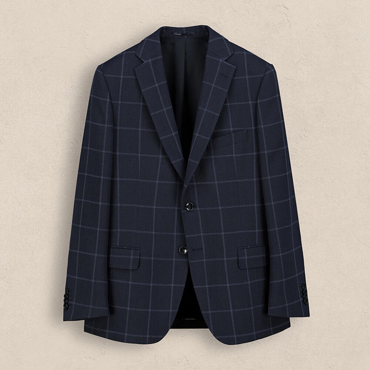 REXFORD KARELİ LACİVERT CEKET