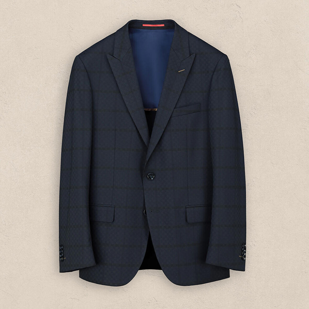 AMARA KARELİ KOYU LACİVERT CEKET