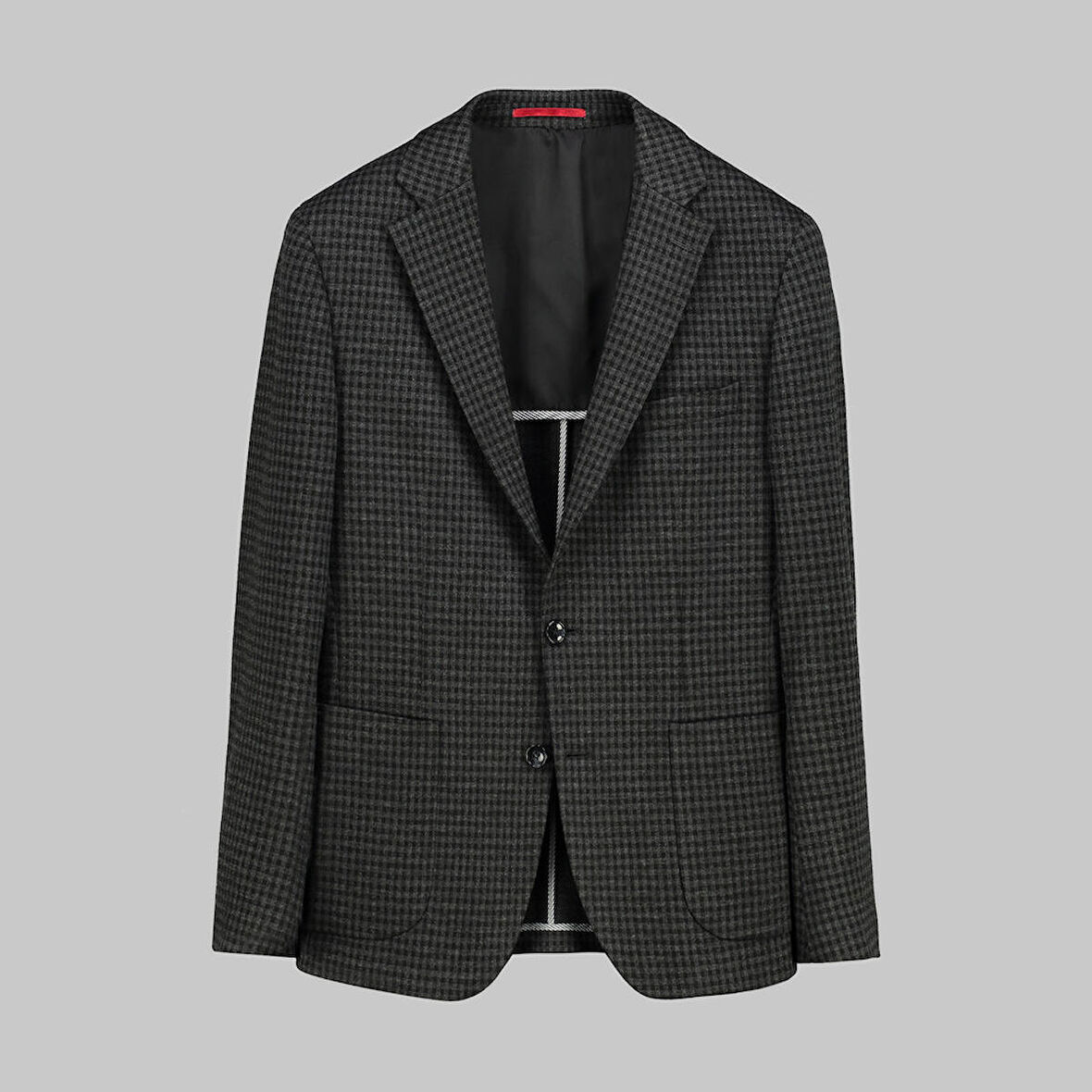 MATTEO DESENLİ KOYU GRİ CEKET