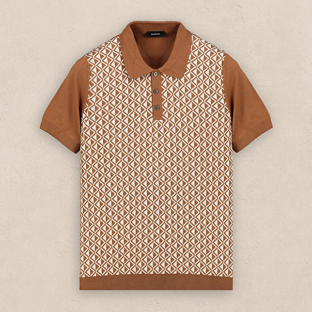 POLO YAKA KISA KOL TABA DESENLİ TRİKO
