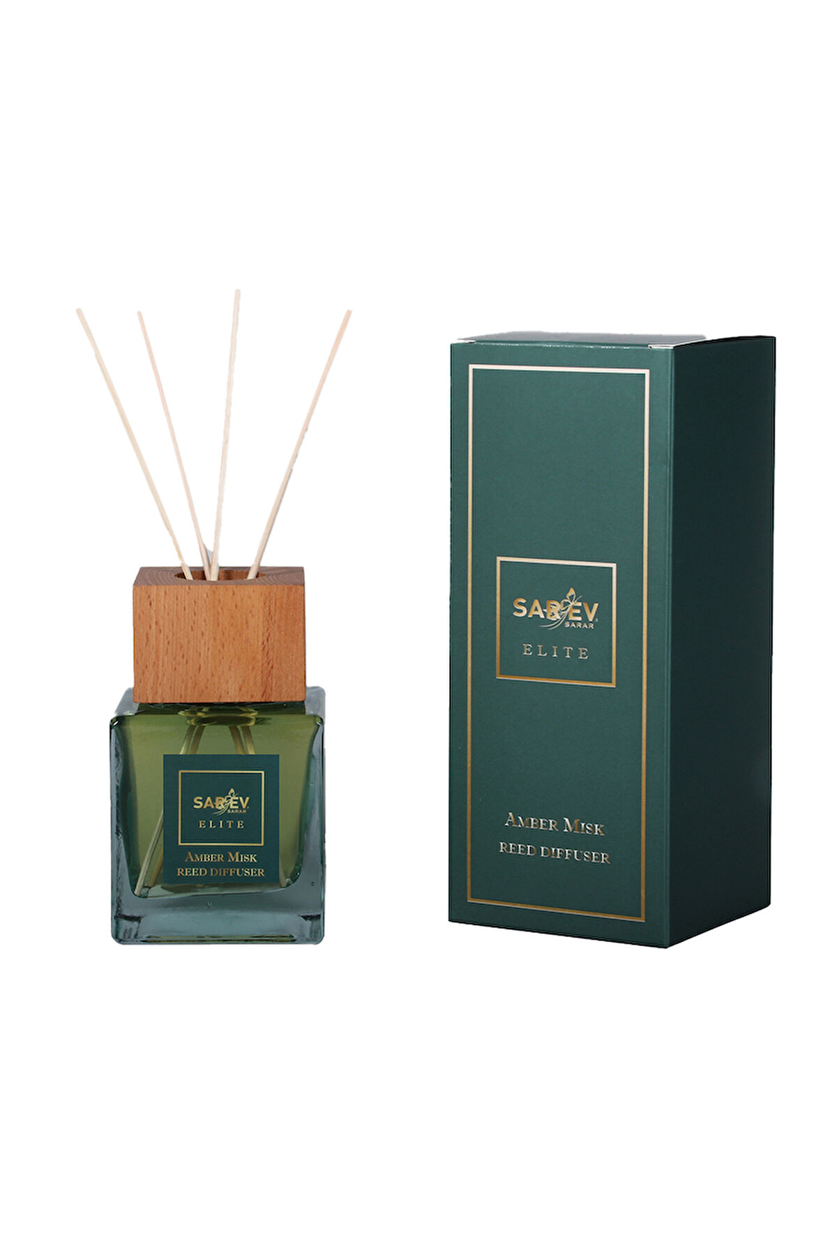 Sarev Elite Amber Misk Reed Diffuser/Çubuklu Oda Kokusu