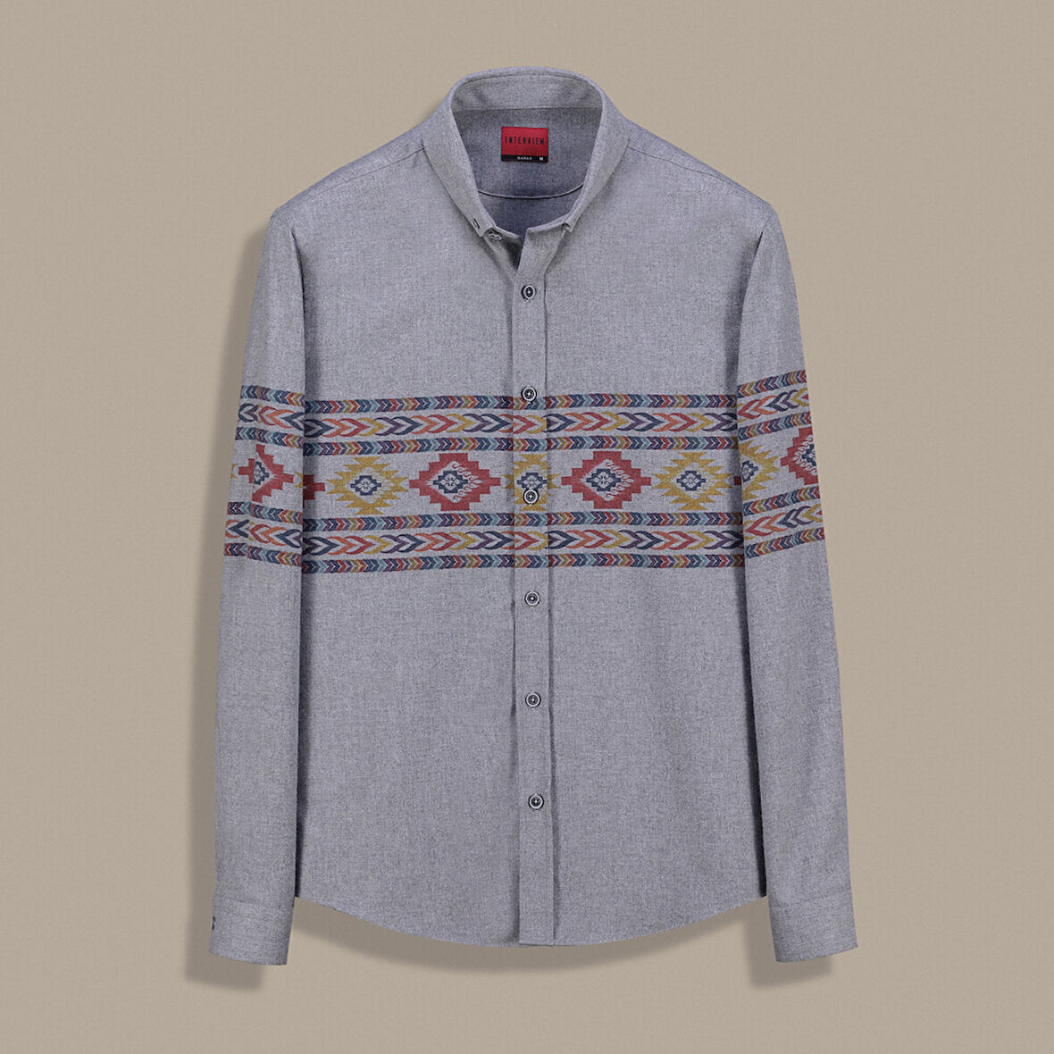 GOIAS UZUN KOL SOHO KOYU GRİ GÖMLEK