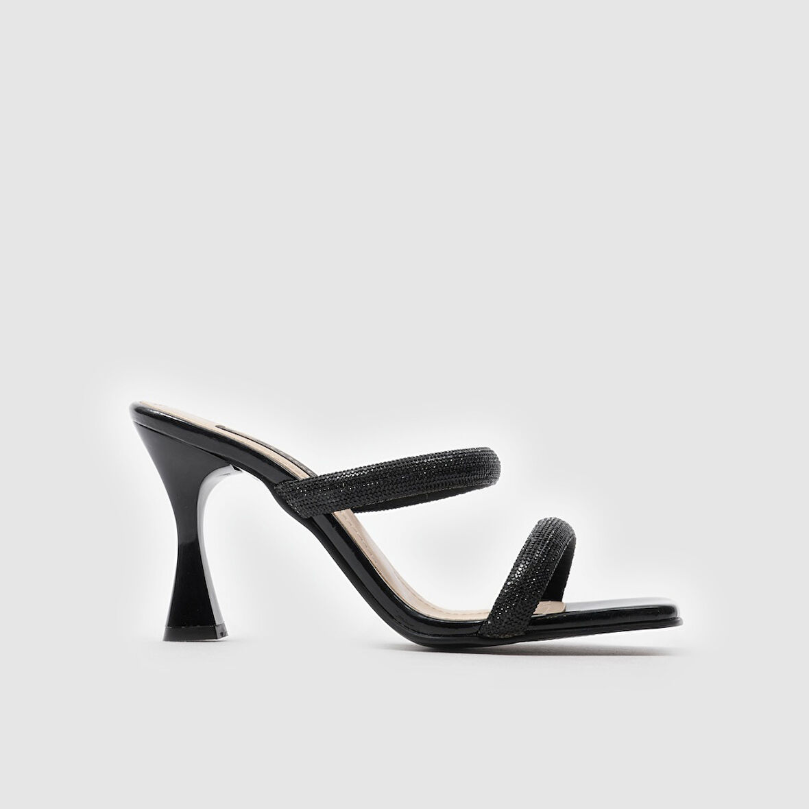 Kadın İki Bantlı Abiye Terlik [060136] SİYAH, 40