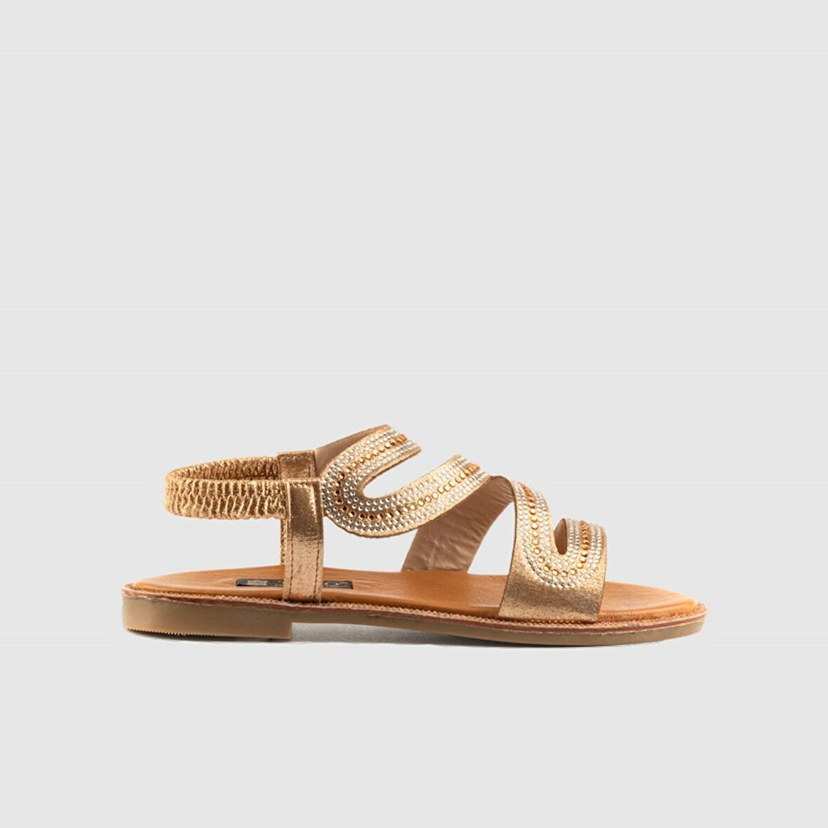 Kadın Taşlı Düz Sandalet [060139] ROSE, 40