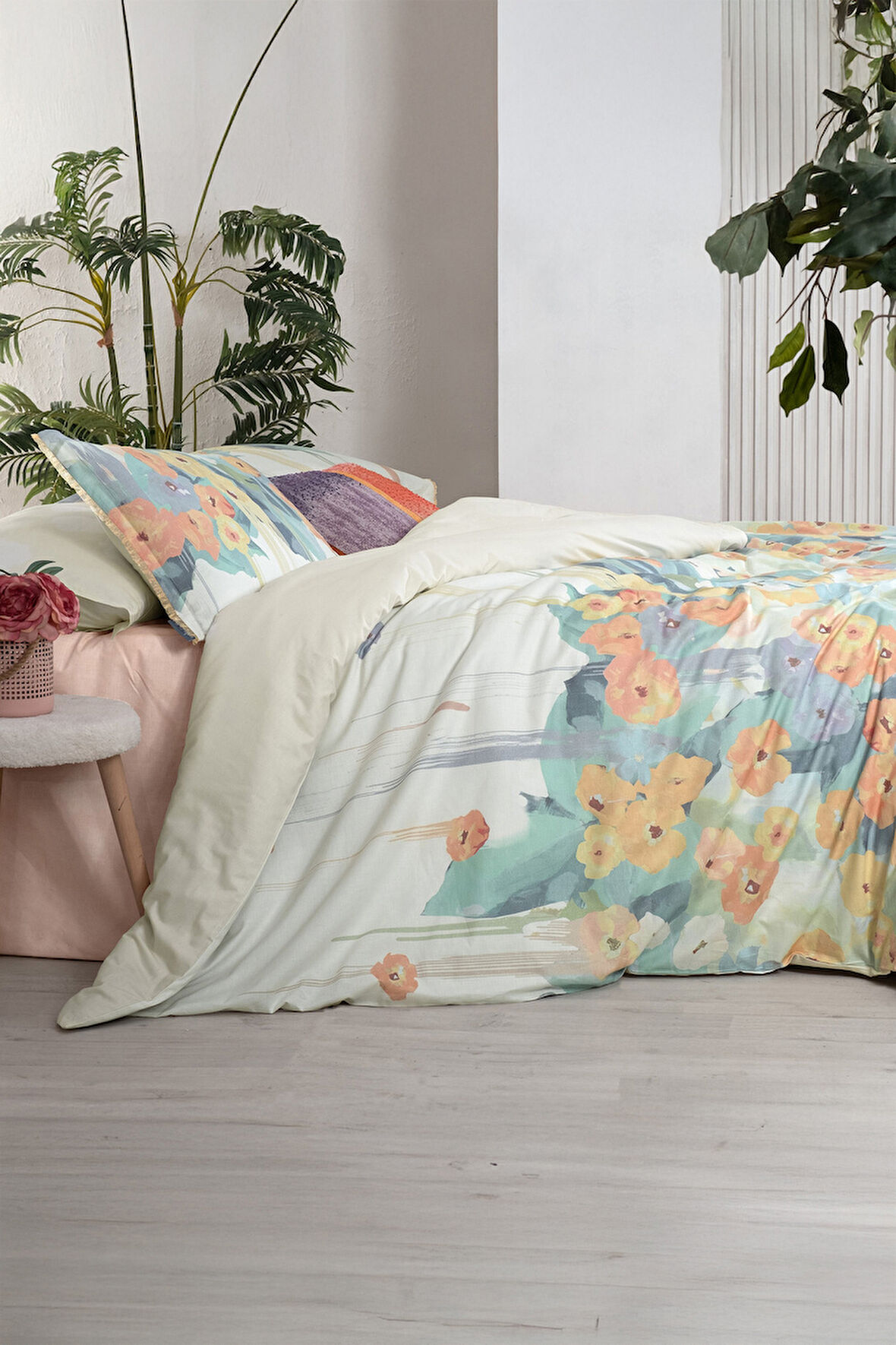 Sarev Romy Multi Çift Kişilik %100 Pamuk Fancy Nevresim Takımı