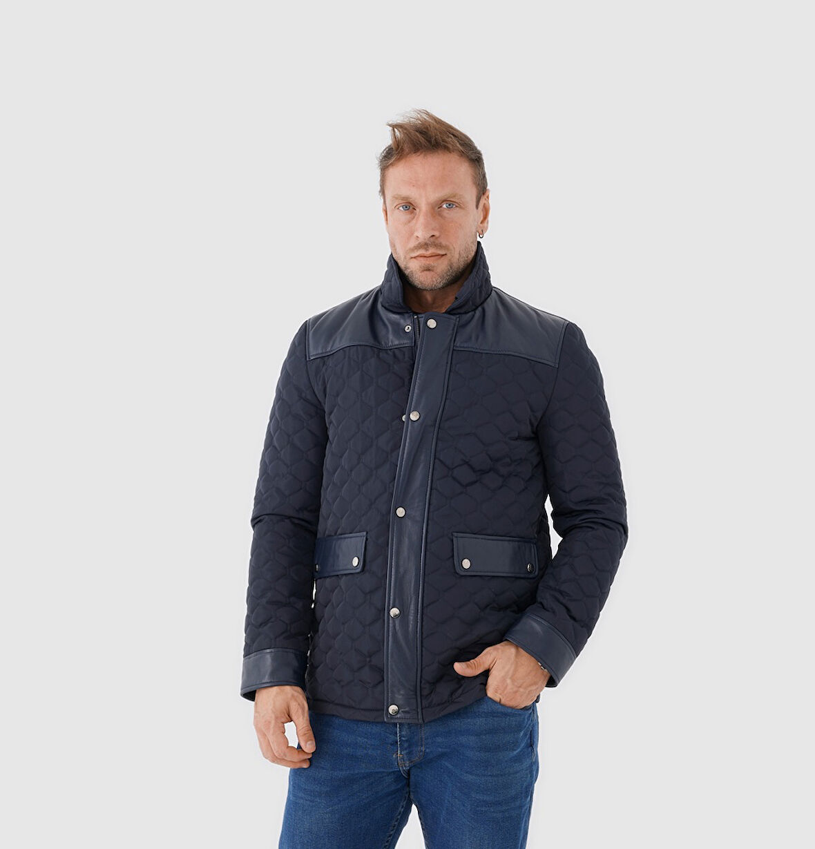 Erkek Kapitone Deri Mont [810015]