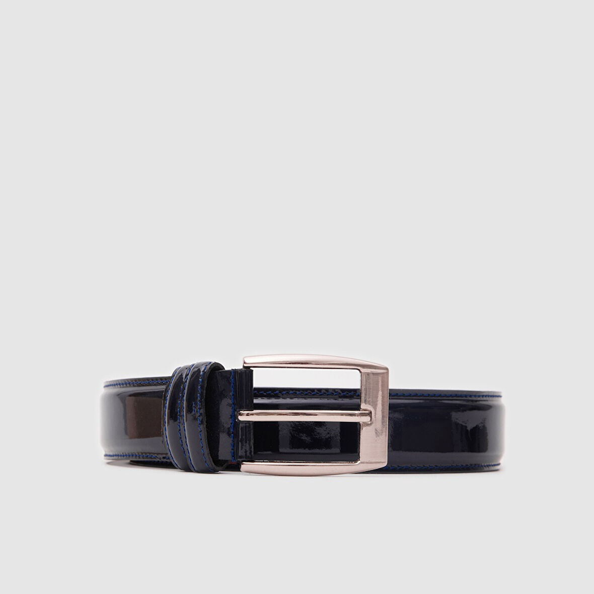 Erkek Klasik Kemer [960038] LACİVERT RUGAN, 135 CM