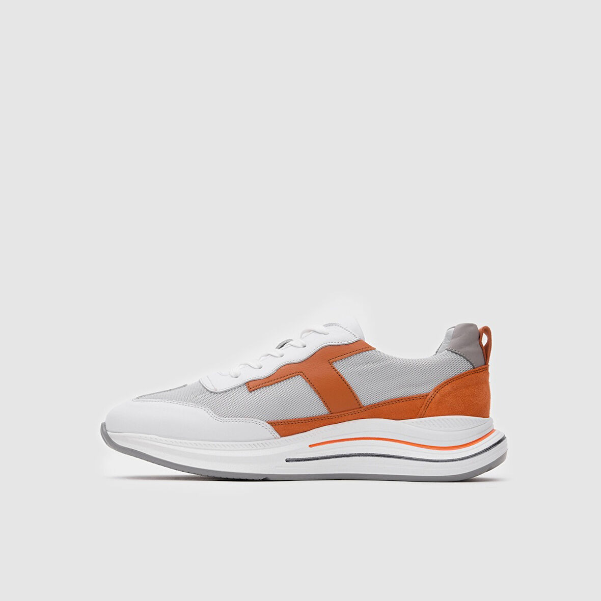 Erkek Spor Ayakkabı [052131] BEYAZ -TURUNCU, 44