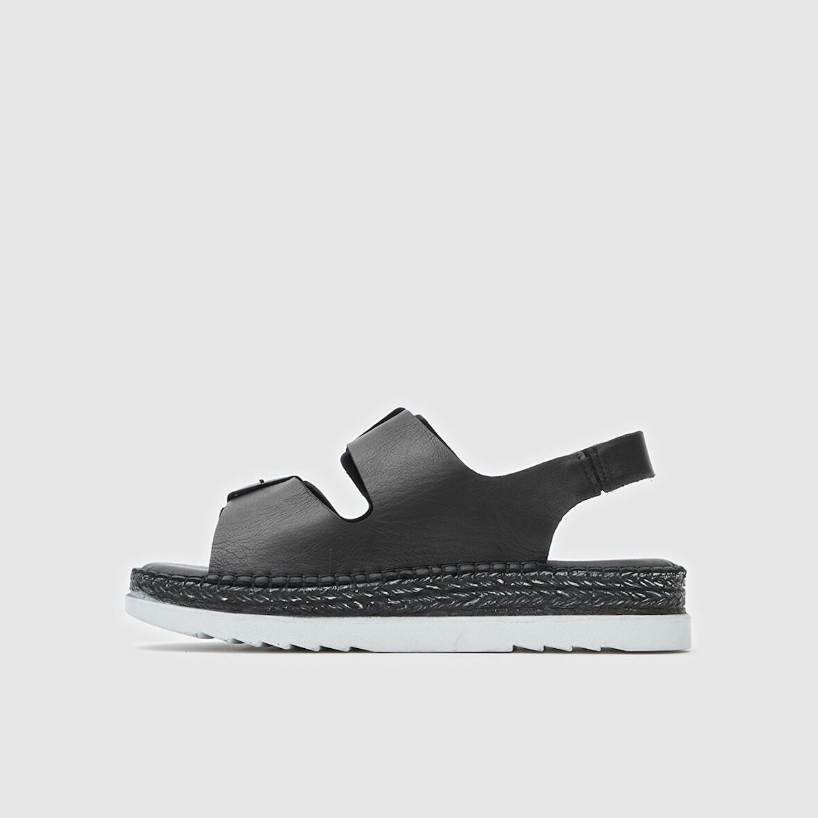 Kadın Tokalı Sandalet [060216] SİYAH, 38