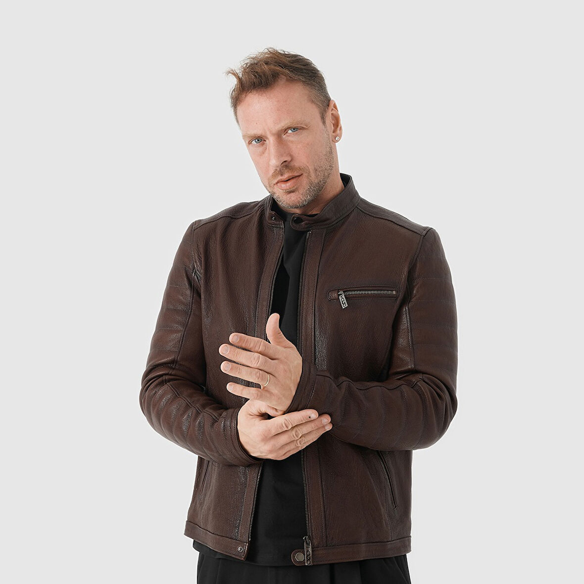 Erkek Deri Mont [810039]