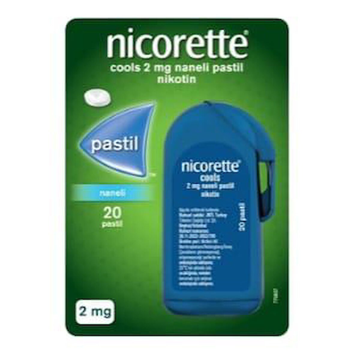 NICORETTE COOLS 2 MG NANELI PASTIL 20 ADET