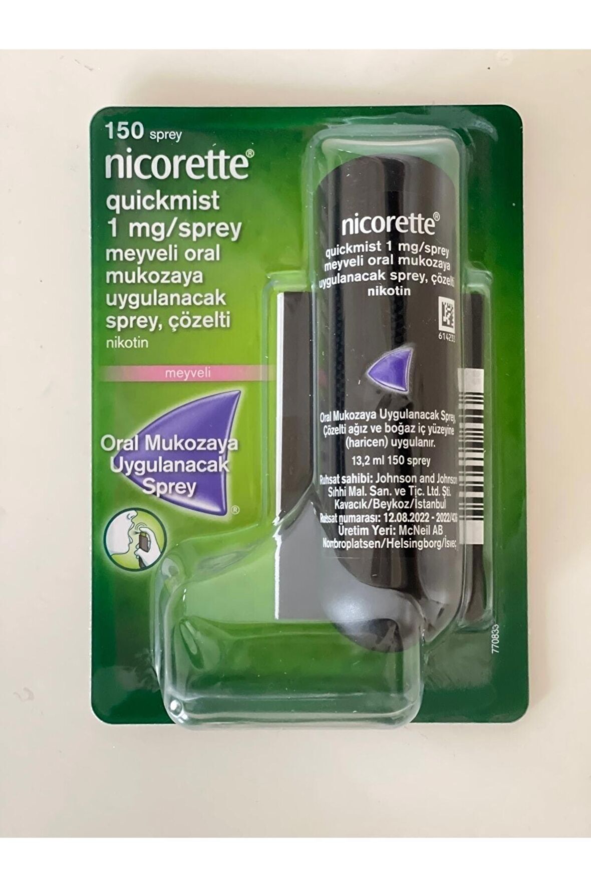 Nicorette Sprey Meyveli 1 Mg Uzun Süren Etki