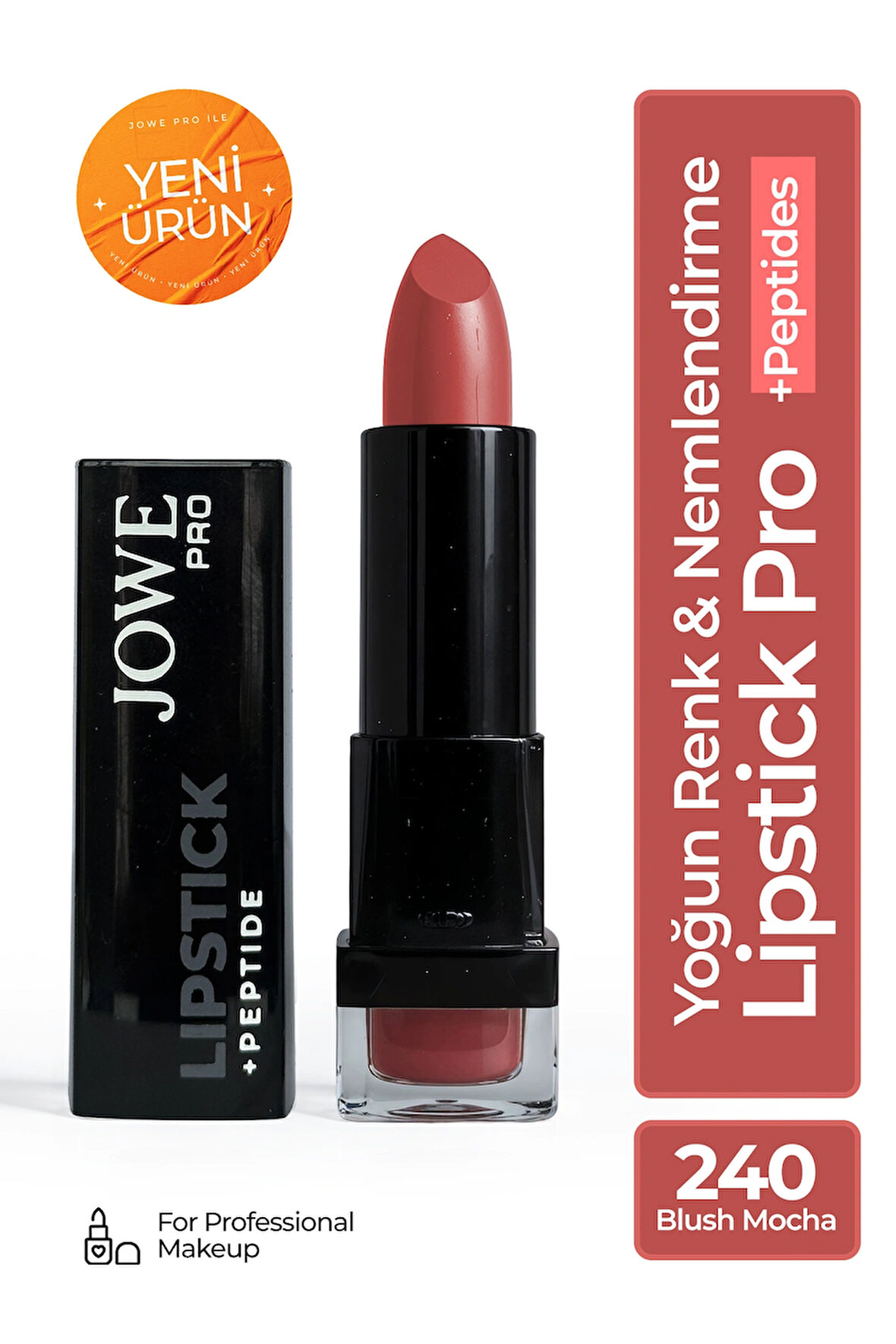 Jowe Professional Yoğun Renk Ve Nemlendirme Sağlayan Peptide İçerikli Ruj - 240 Blush Mocha