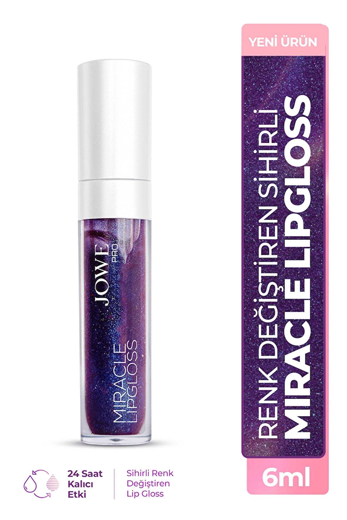 Jowe Miracle Lip Gloss - Renk Değiştiren Dudak Parlatıcısı Cherry Me - 6 ml
