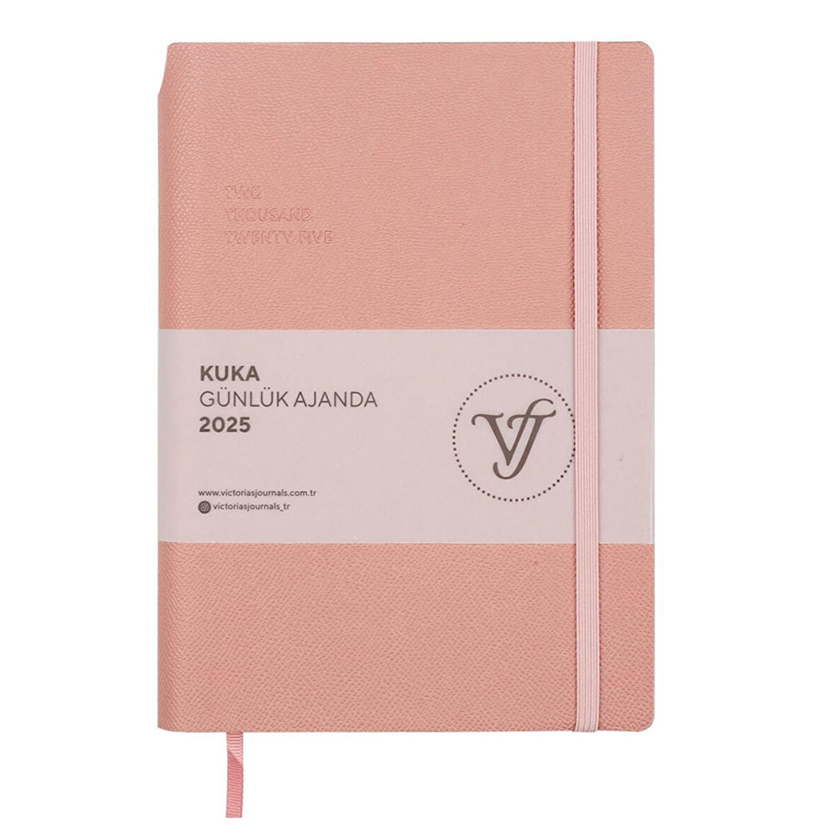  Victoria's Journals KUKA 2025 Günlük Ajanda A5 14x20,5 cm Şeker Pembe 124-1465