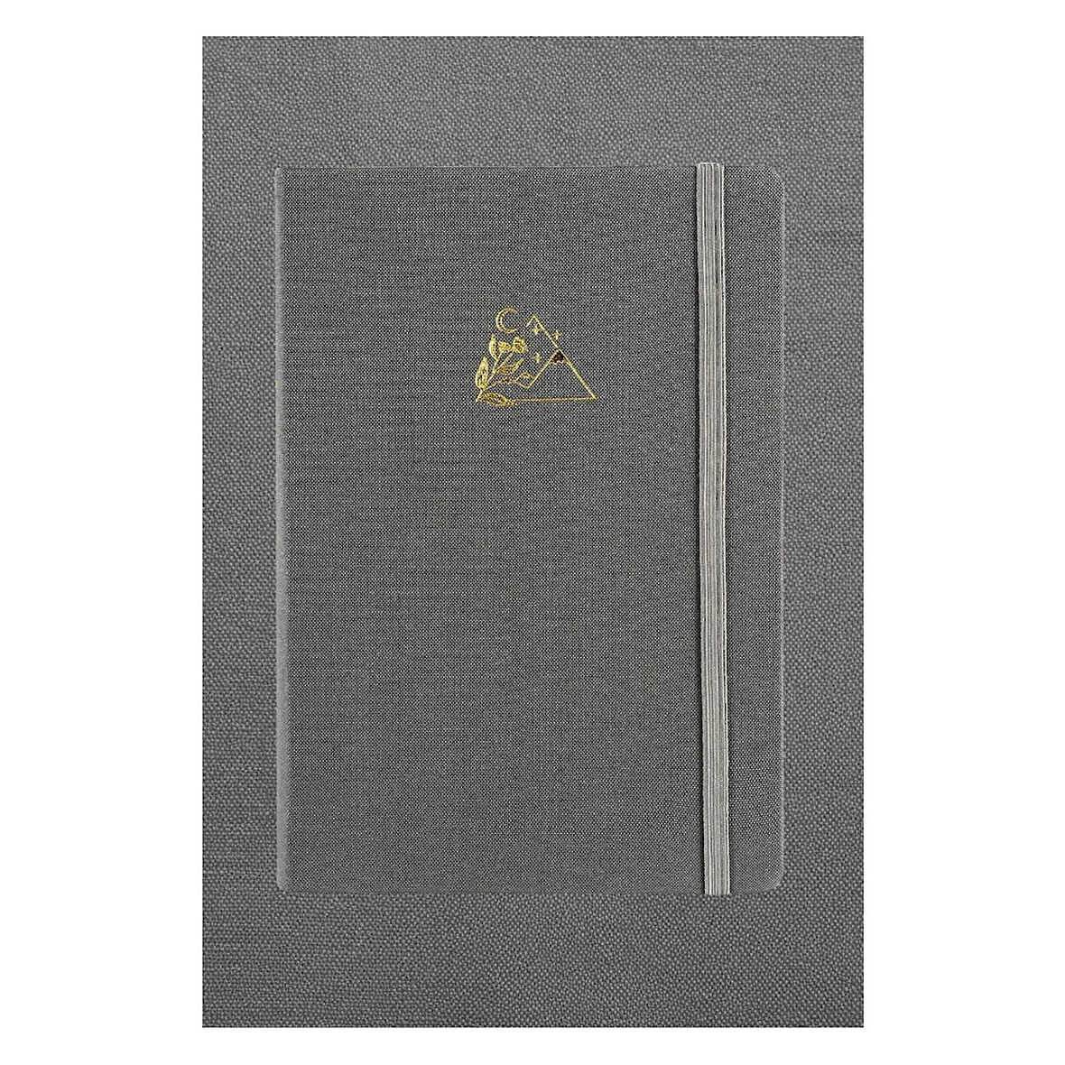 Victoria's Journals Bujo Kraft Keten A5 Lastikli 96 Yaprak Çizgili Defter Gri 124-1636