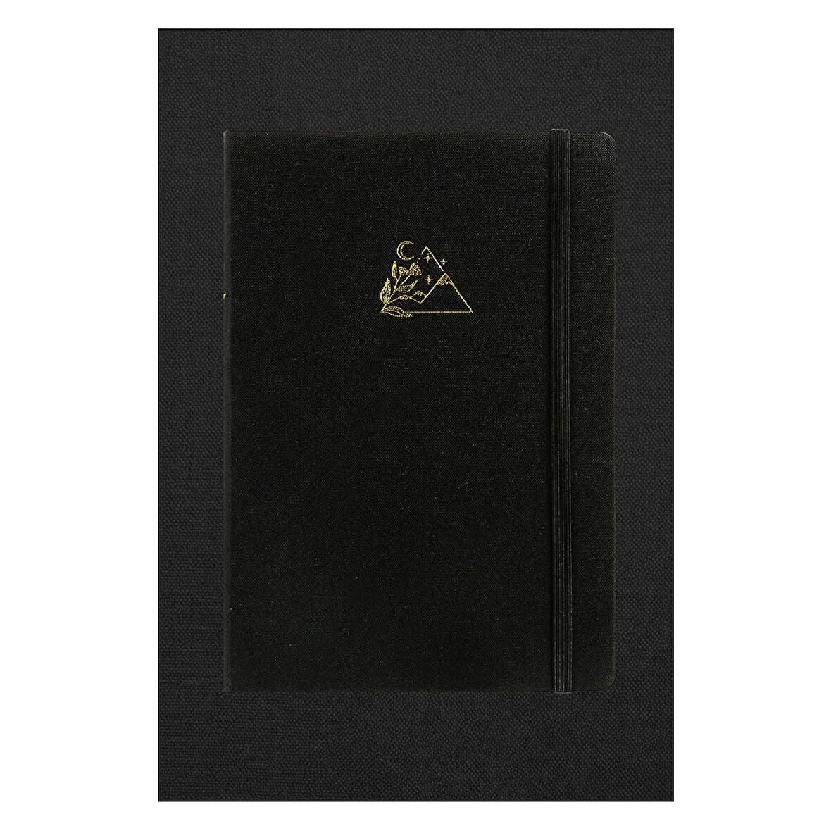 Victoria's Journals Bujo Kraft Keten A5 Lastikli 96 Yaprak Çizgili Defter Siyah 124-1639