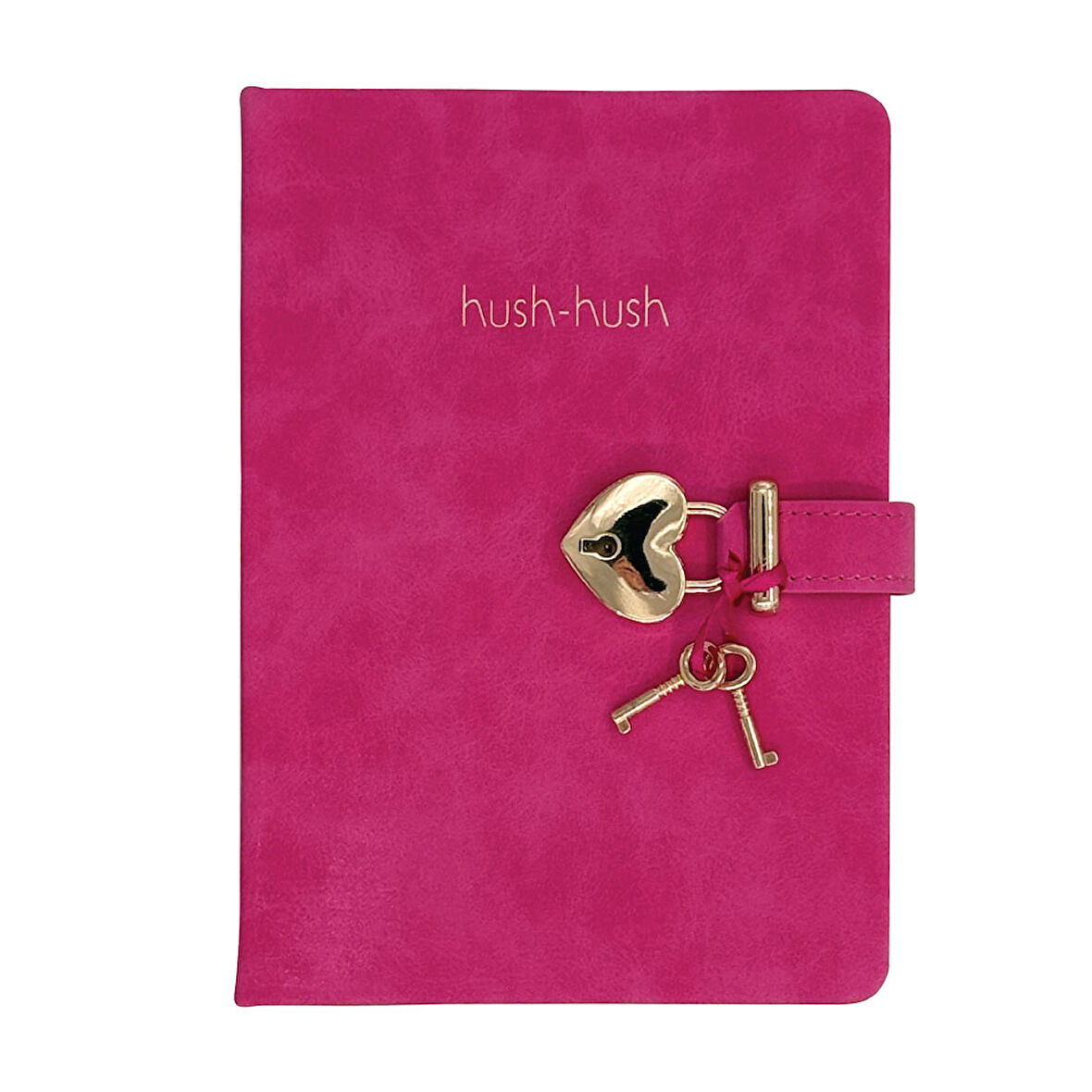 Victoria's Journals Hush Hush Kilitli Çizgili Defter Fuşya 124-1905