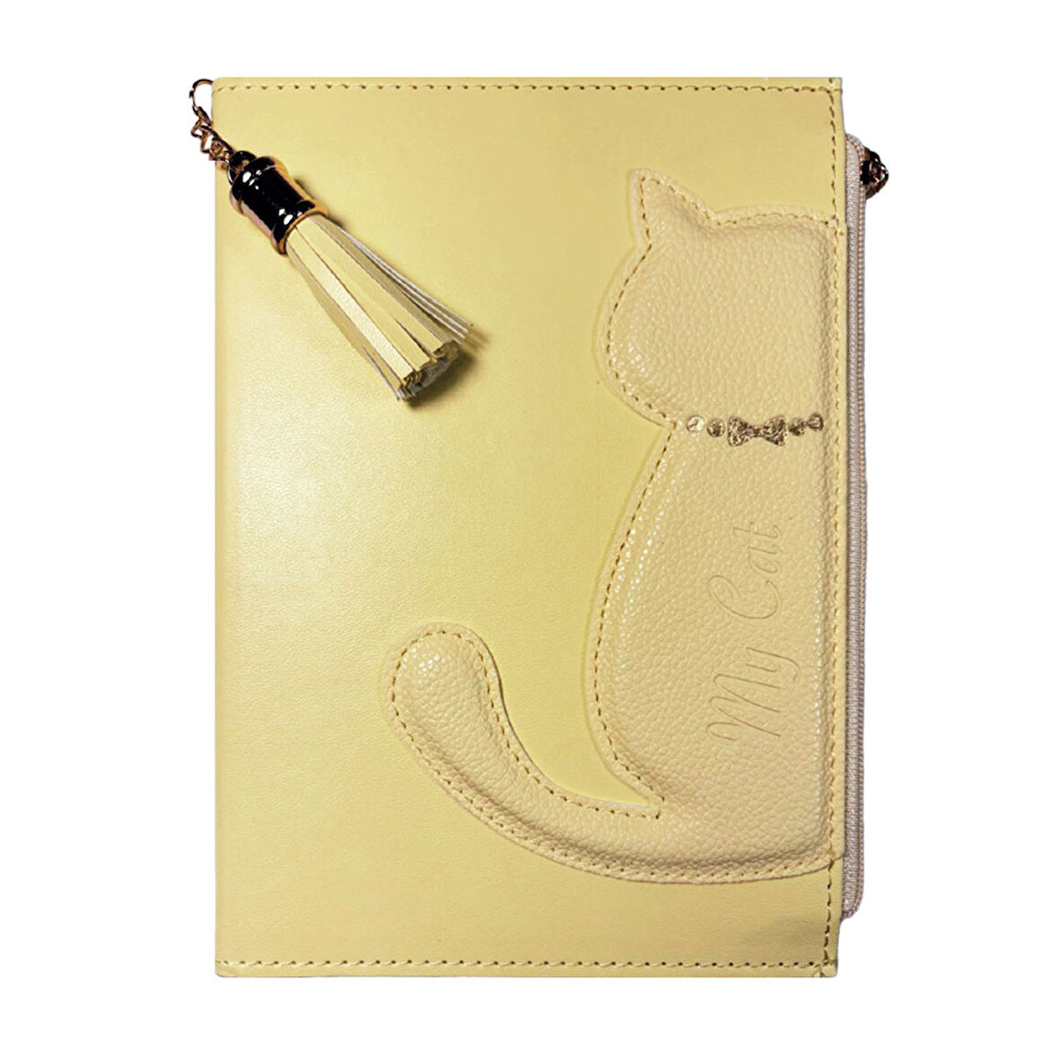 Victoria's Journals Geçmeli Kedili Vegan Kapak 13x18cm Çizgili Defter 125-2125