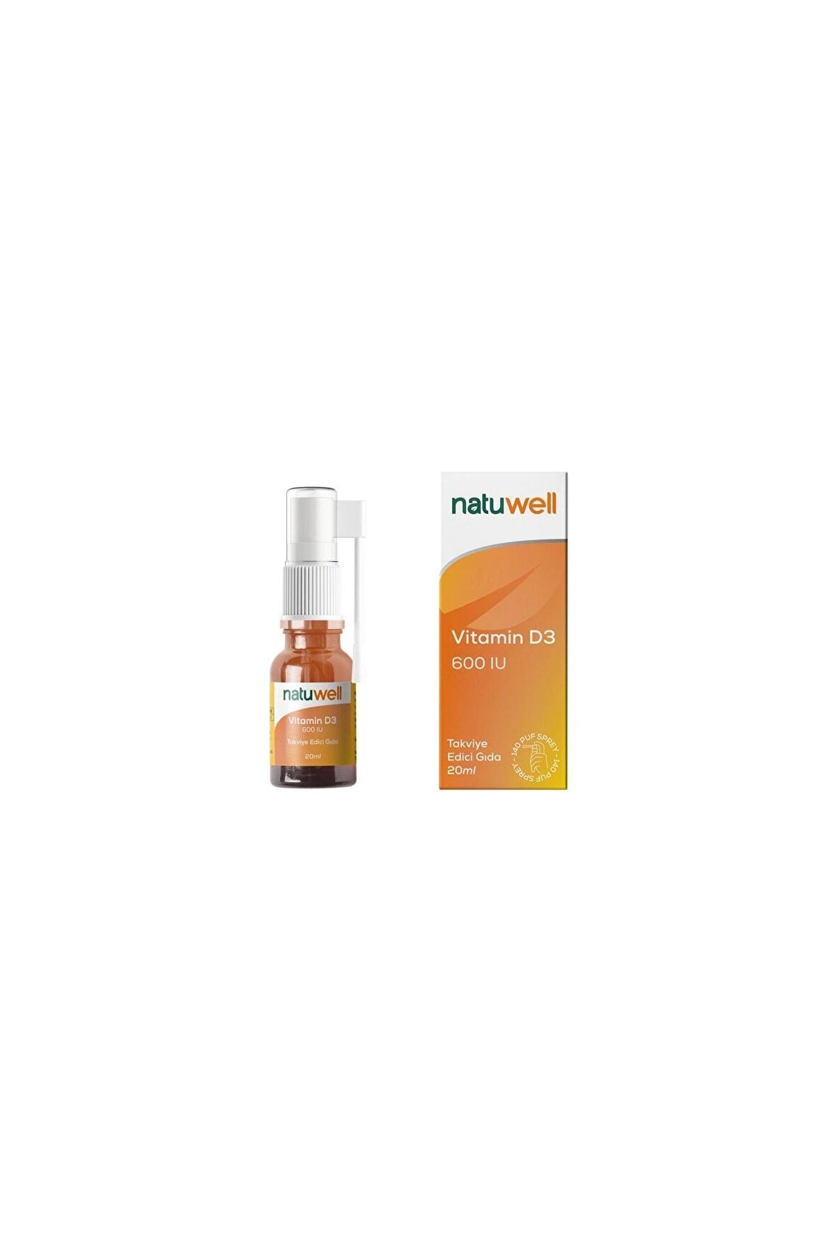 NATUWELL Vitamin D3 600ıu Sprey 20ml D Vitamini 8683873980031