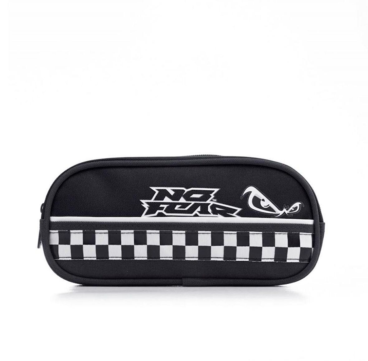 No Fear Orijinal Kalem Çantası Çift Bölme Siyah