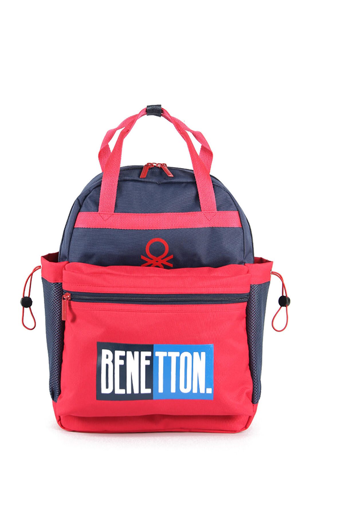 United Colors of Benetton. Çift Kulplu, Bicolor Sırt Çantası