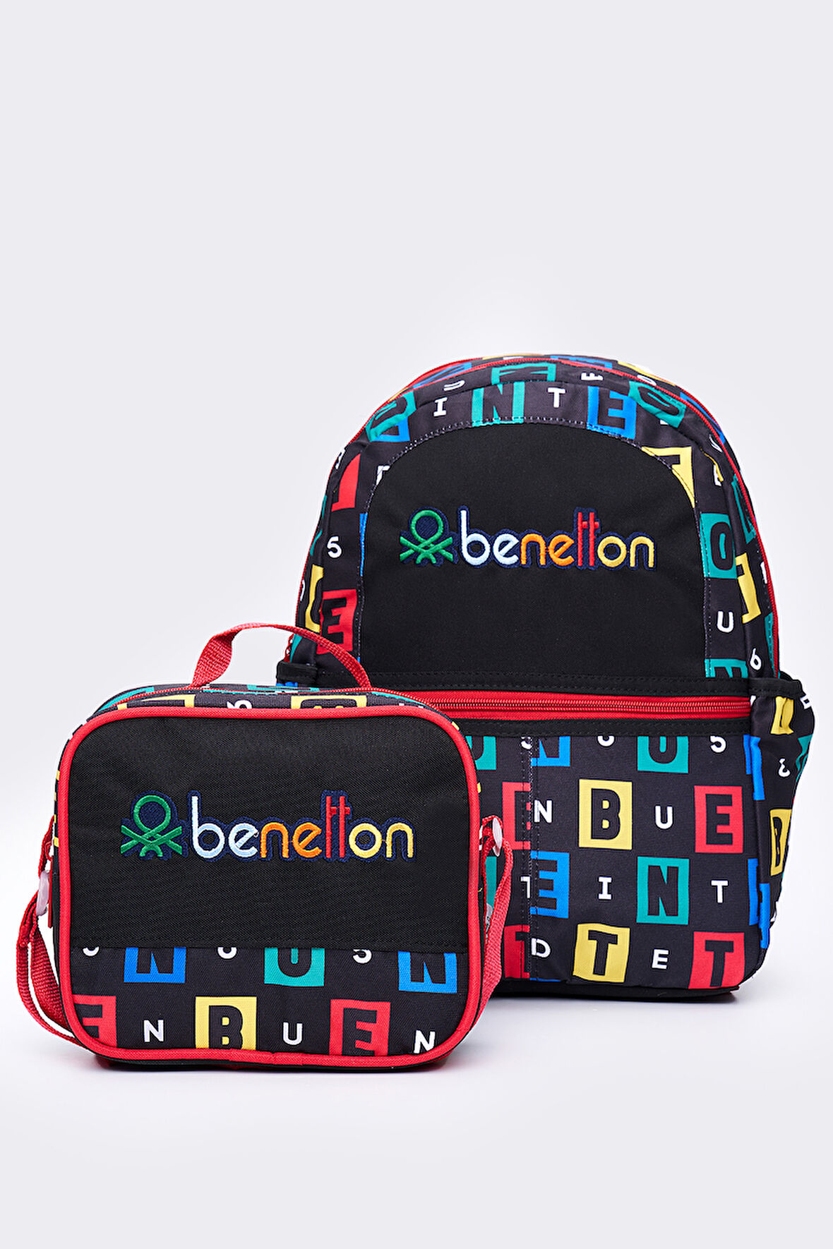 United Colors Of Benetton Erkek Çocuk 2'li Okul Seti İlkokul Çantası ve Beslenme Çantası Seti 13169