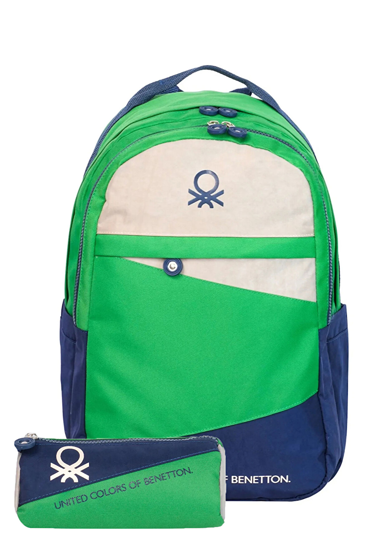 United Colors Of Benetton Unisex Genç Lise Üniversite 2'li Okul Seti Okul Çantası ve Kalemlik Seti 1311315