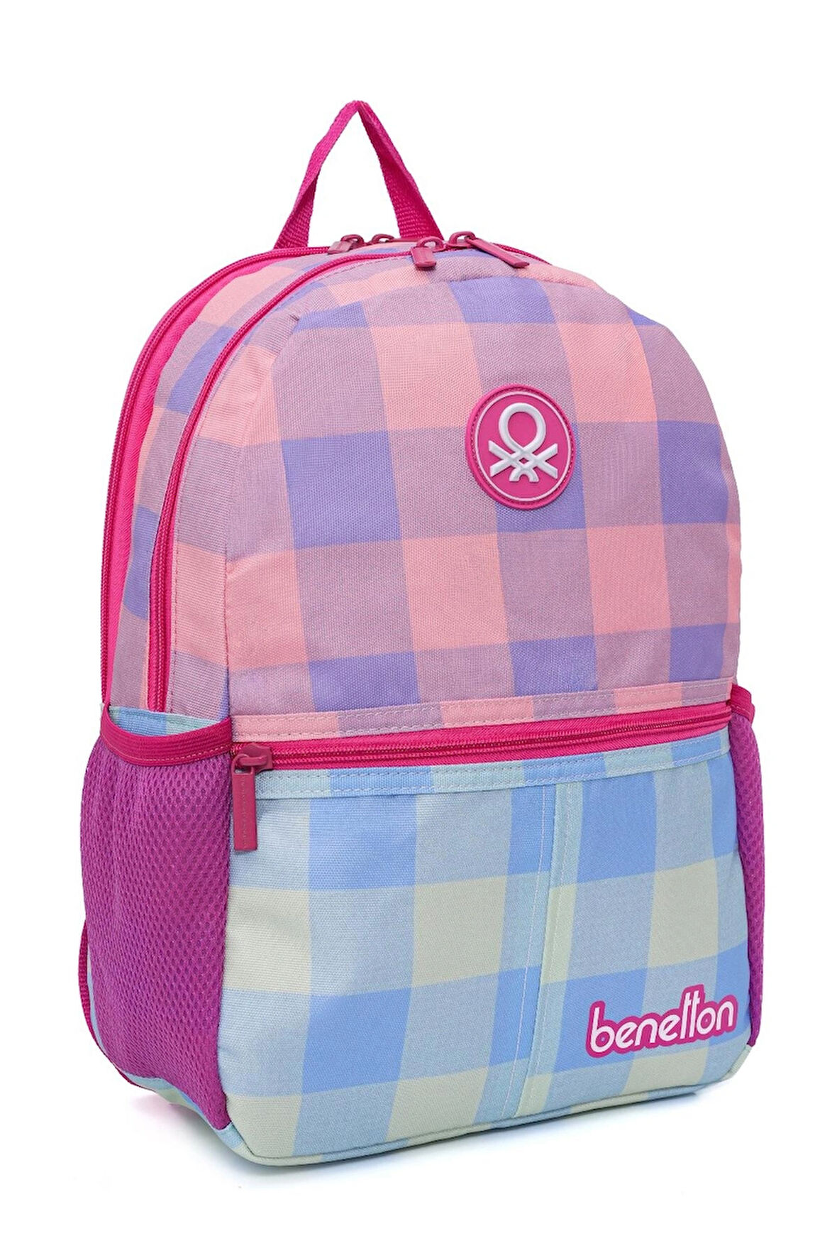 United Colors of Benetton Ekose Desen Kız Çocuk İlkokul Çantası
