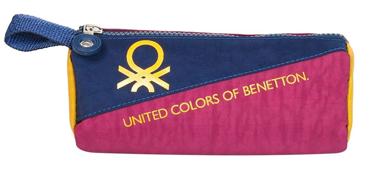 United Colors Of Benetton Color Blocking Unisex Çocuk Üçgen Kalemlik - Lacivert-Bordo-Hardal