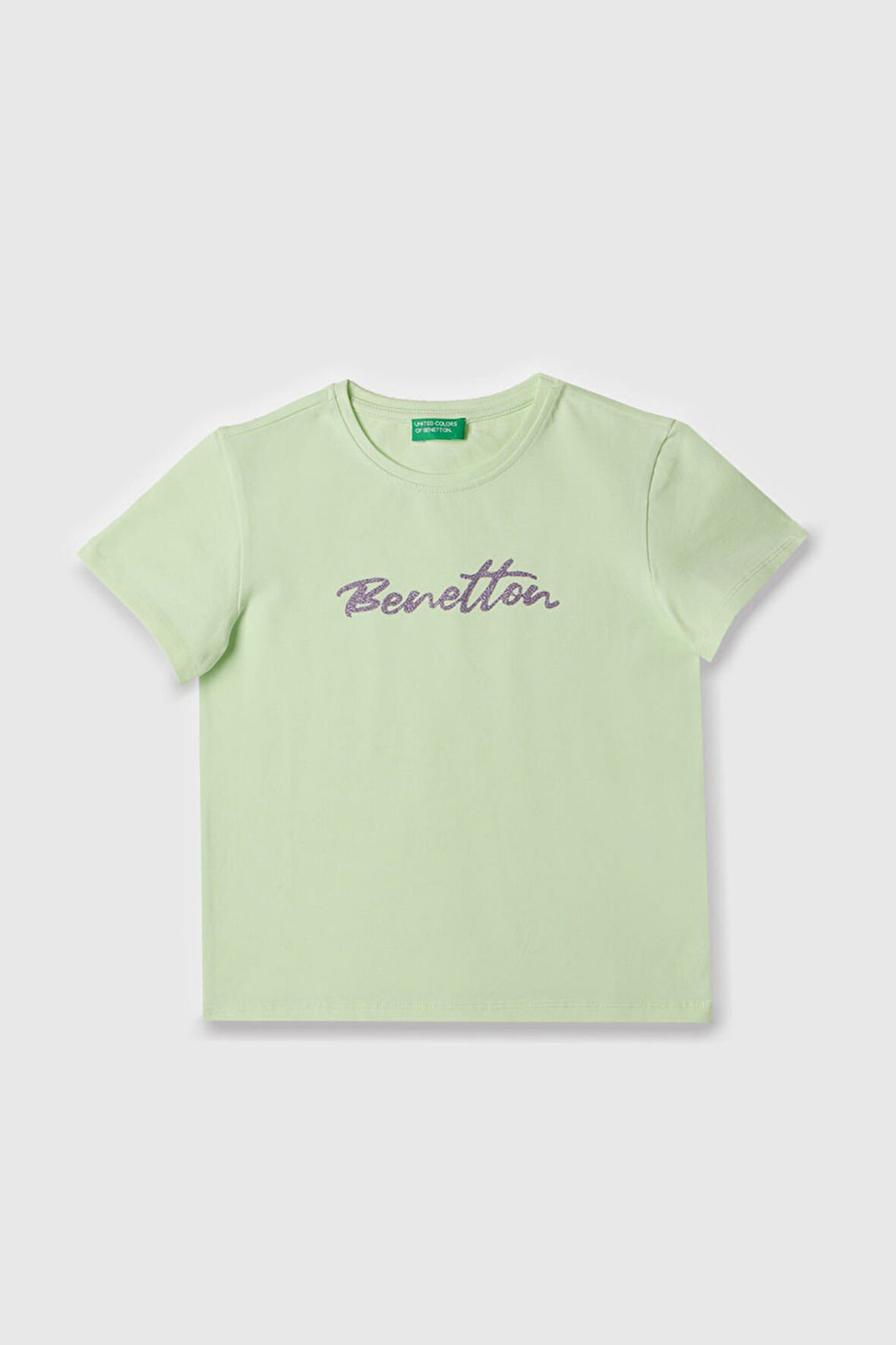 Kız Çocuk Bnt Yazı Logolu T-Shirt - Mint Yeşili | 11-12