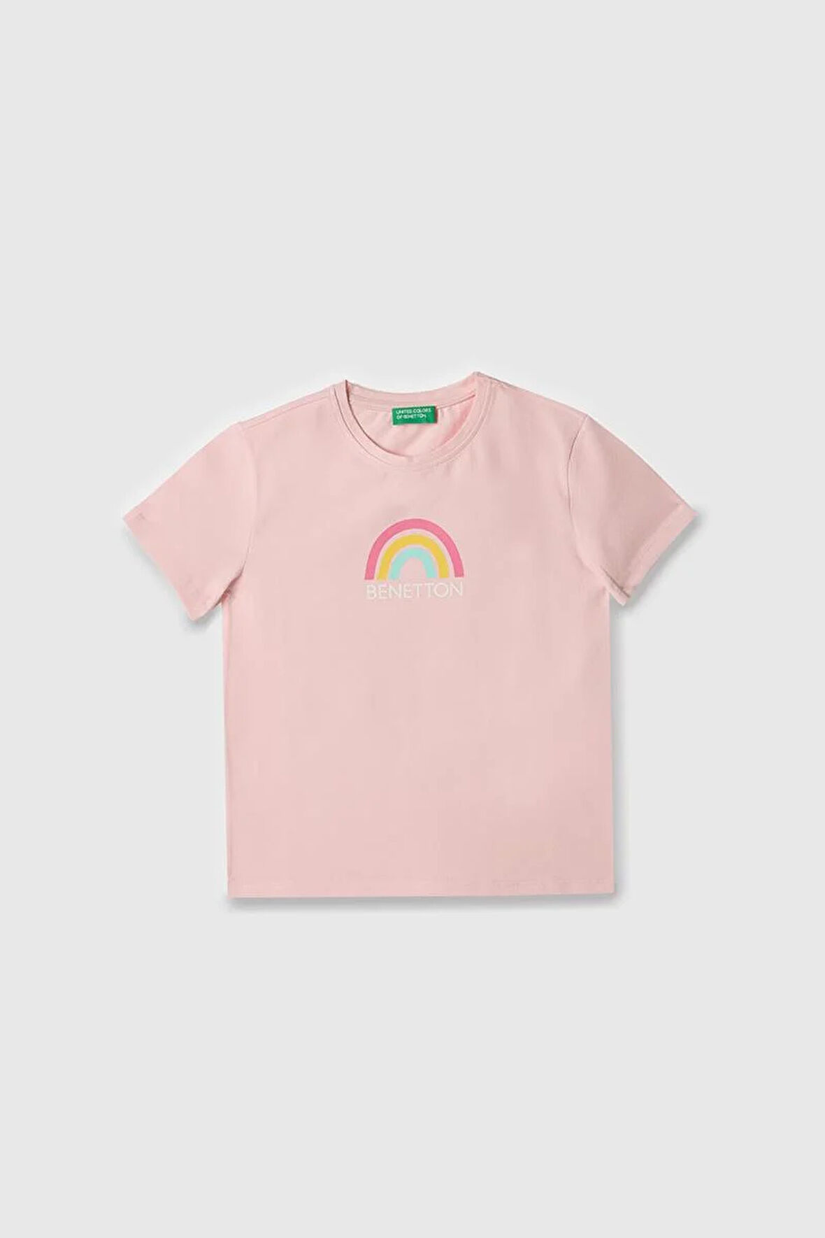 United Colors of Benetton Kız Çocuk T shirt A.Pembe BNT-G21814