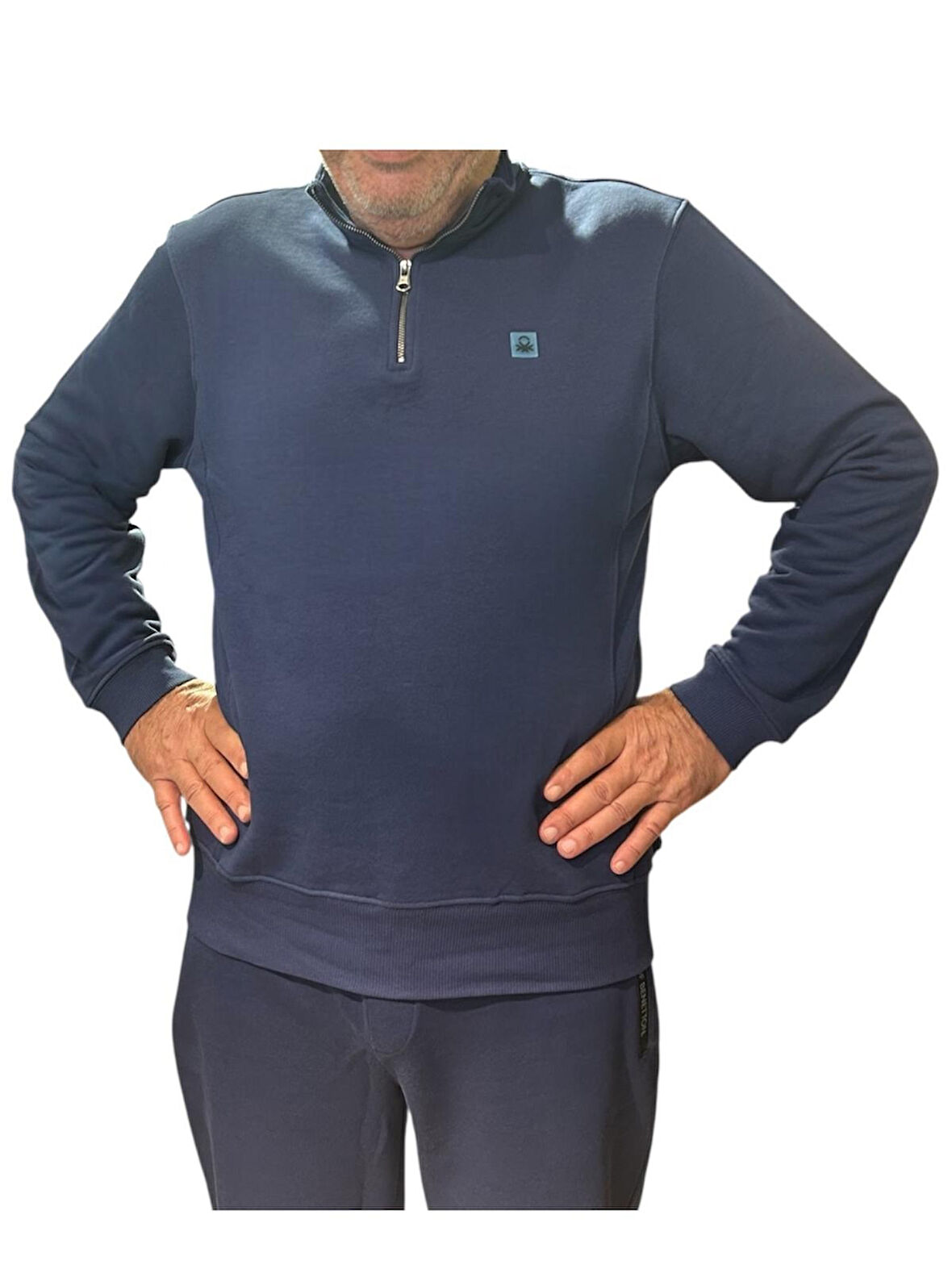 Benetton Erkek Lacivert Sweatshirt