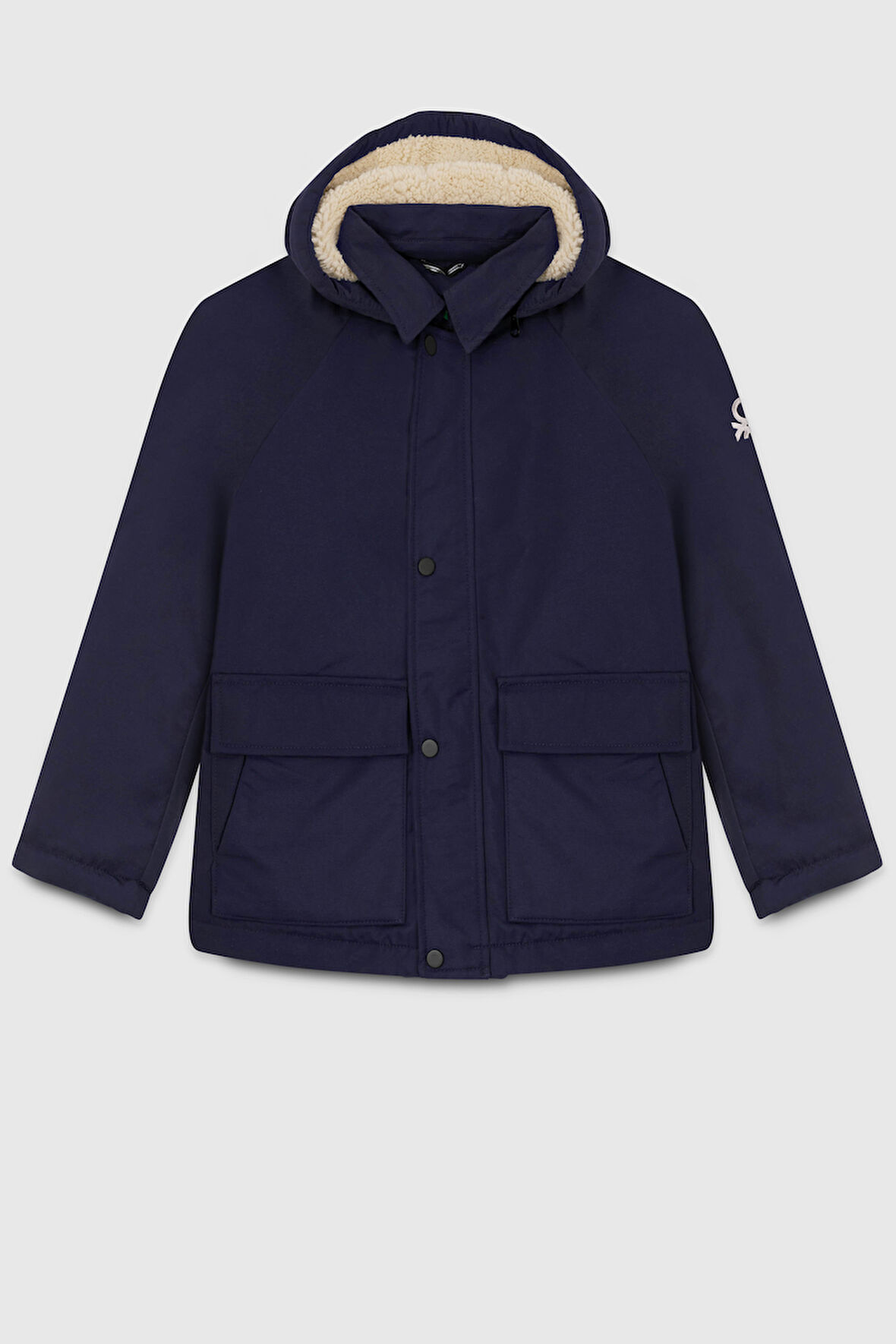 Erkek Çocuk Lacivert Renk Çıkarılabilir Kapüşonlu Kaban