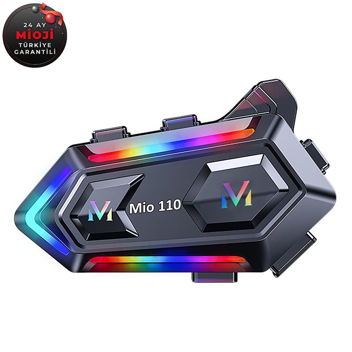 Mioji Mio 110 RGB 1000mAh IPX6 Motosiklet Kask Bluetooth Intercom Kulaklık