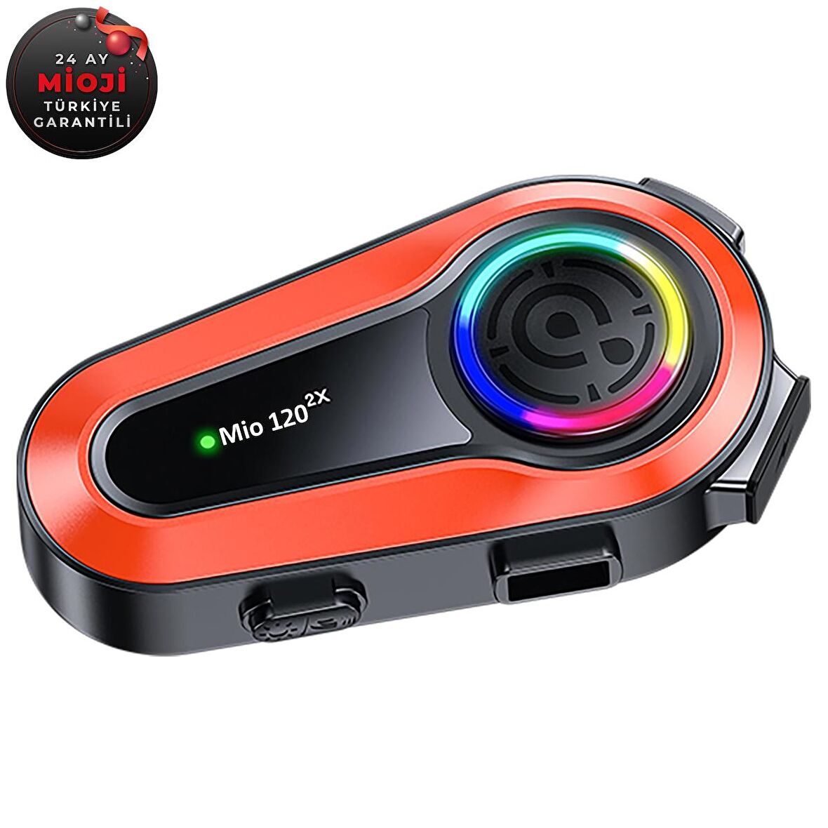 Mioji Mio 120 2x RGB 1000mAh IPX6 Motosiklet Kask Bluetooth 1500m 2 Kişilik Intercom Kulaklık