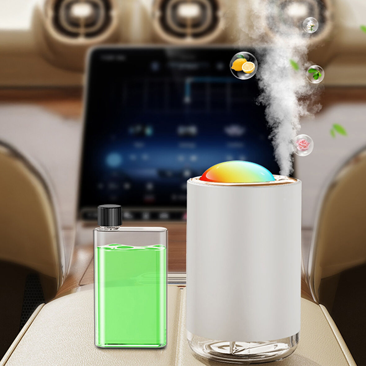 Mioji Mio SS18 Yeni Nesil Şarjlı Otomatik Araba ve Oda Kokusu Makinesi Beyaz (1 ADET GREEN ENCOUNTER KOKUSU ILE BİRLİKTE)