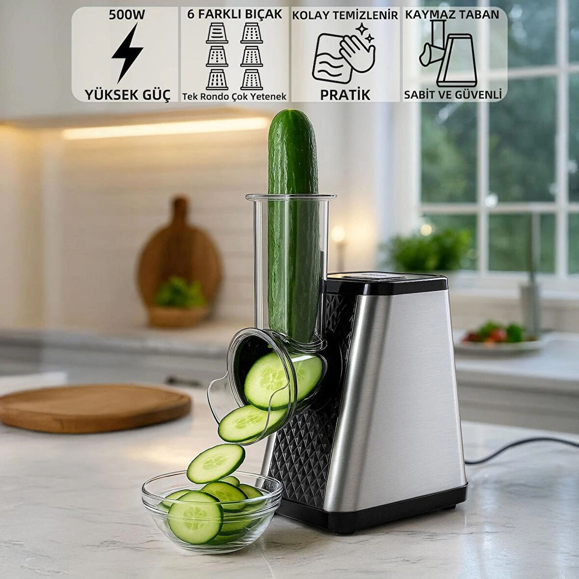 Mioji Mio MX30 6in1 500W Doğrayıcı Rende