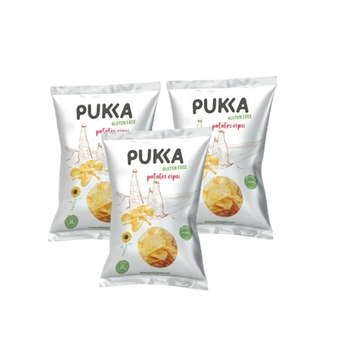 Pukka Glutensiz Vegan Gurme Patates Cips 3adet (3X70GR)