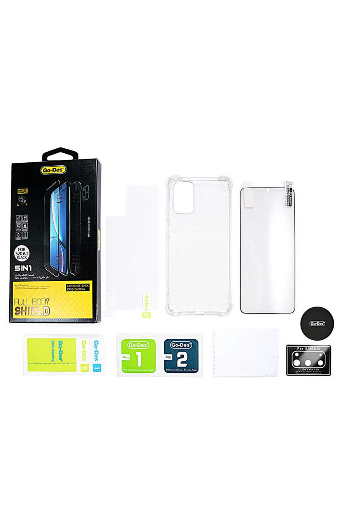 Go-Des Galaxy S20 Ultra Ön Arka Koruma Go Des 5 In 1 Full Body Shield