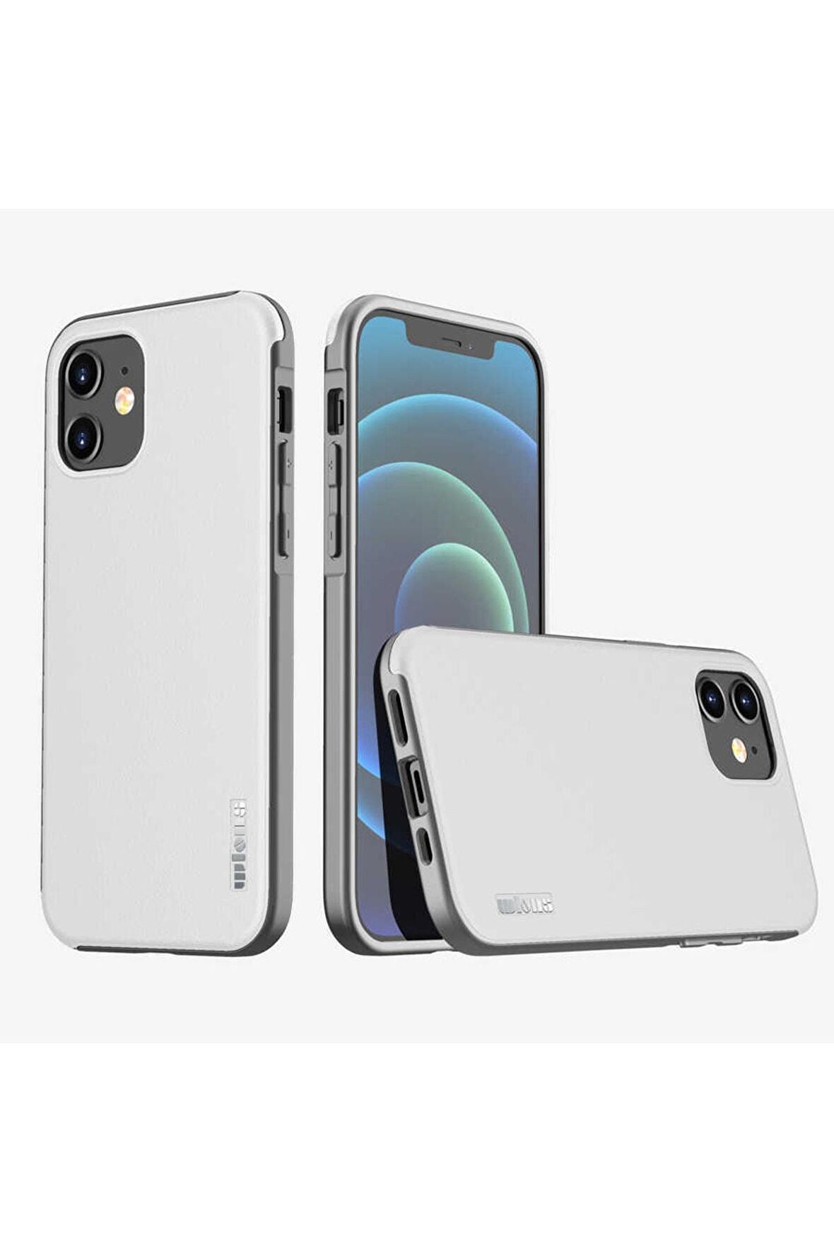 Wlons iPhone 12 Uyumlu Kılıf Mat Arka Yüzey Stil Sert Wlons Hill Kapak